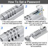 STCRERAG Combination Lock 304 Stainless Steel Sliding Lock Door Bolt
