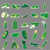 Pickle Stickers 50 Pcs Vinyl Cartoon Cucumber Sticker for Water