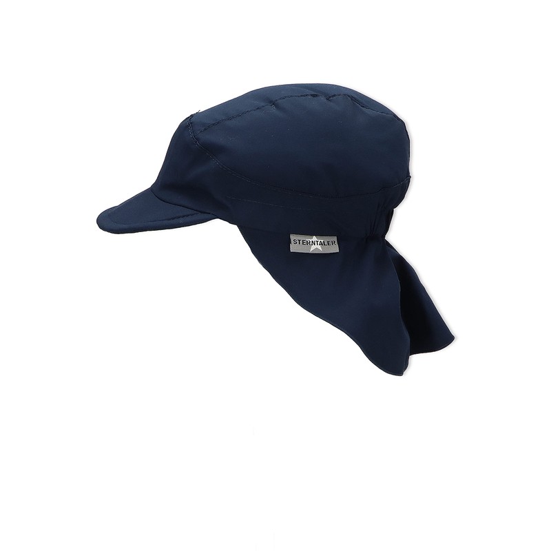 Sterntaler Unisex Peaked Hat with Neck Protection, Blue (Marine 300),