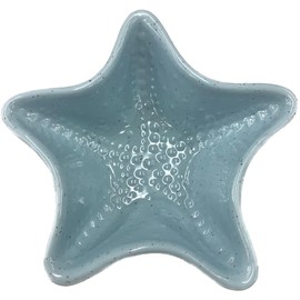 Sigrid Olsen Starfish Melamine Snack Bowls, Coastal Beach Themed Snacking Bowls, Blue