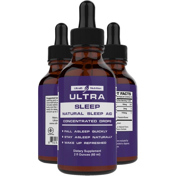 Melatonin Drops with Valerian Root, 5 HTP & Passion Flower. This Melatonin Sleep Supplement absorbs Better than pills + Valerian Root Capsules - A Natural Sleep aid blend