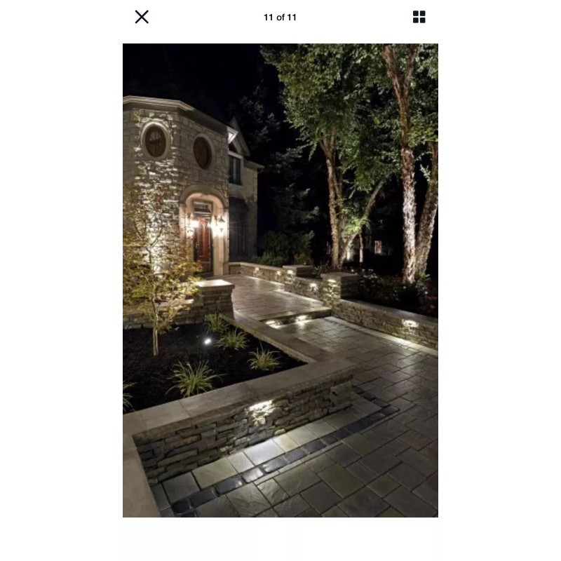 Dusk to Dawn 5500k Led Wall Cap Light Hardscape Stairway