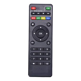 Caja de TV portátil con control remoto por infrarrojos, control remoto con ABS + material de botón de silicona, reemplazo de control remoto para televisores de entretenimiento doméstico inteligente x9