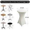 2Pack Black Spandex Cocktail Table Cover for Weddings Parties and