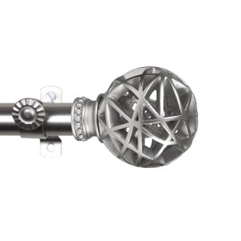 A&F Rod Décor - Legend 13/16" Single Curtain Rod 28-48 inch - Satin Nickel