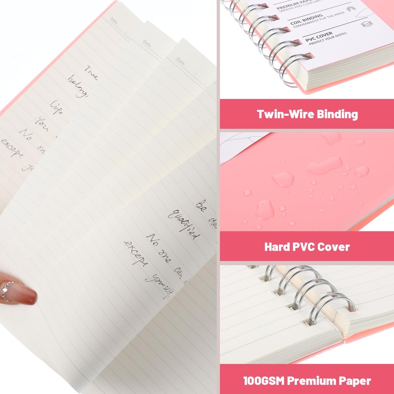 Thboxes 2 Pack Notebook A5 Lined, 400 Pages A5 Notepad