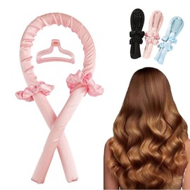 Lazy Heatless Curling Styling Tools No Heat Curls Headband  Sleep Overnight Haircare Gift - Color: Black