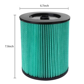 17912 & 9-17912 HEPA Vacuum Filter Compatible with Filter No.9-17912 fits 5, 6,8,9,12,14,16 and 32 gal vacs or larger made after 1988