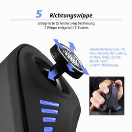 zelotes Vertical Ergonomic Mouse with Joystick - 10,000 DPI, 11 Programmable Buttons, USB Optical Gaming Mouse with Cable for Gaming, Business, PC, Laptop, Mac, Black