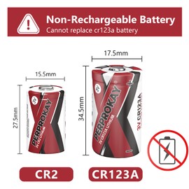 perprokay CR2 3V Lithium Battery, 8 Pack 850mAh CR2 Lithium Battery, CR2 3V Battery Replace CR15H270 1CR2 RLCR2-2 KCR2 EL1CR2 DLCR2 Battery Non-Rechargeable