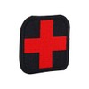 Medical Cross Stitch Patch Zipper and Cutout of Medical Red