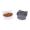 Kitty City Large Slow Eat Raised Cat Ear Bowls (Modern)