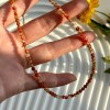 Unbranded Natural Carnelian Red Agate Choker Tiny Beads Healing Minimalist