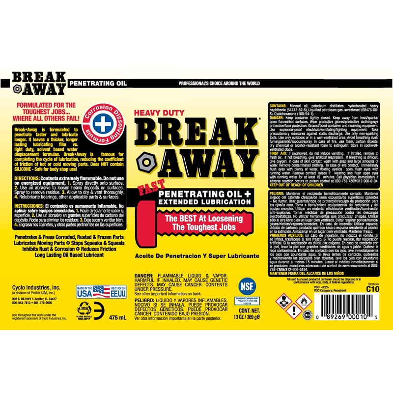 Cyclo Heavy Duty Breakaway Fast Penetrating Oil - Case of