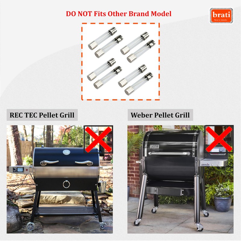 8-Pack Pellet Grill Fuse Replacement for Traeger, Pit Boss, Z