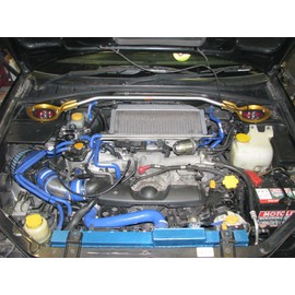 Autobahn88 Radiator Coolant Silicone Hose Kit, compatible with 2000-2007 Subaru Impreza WRX STi GDA GDB EJ20 EJ25 Ver 7 8 9 (Red -without Clamp Set)