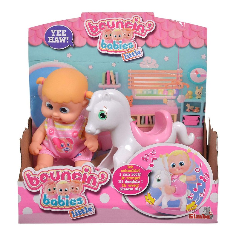 Simba 105143326 - Bouncin Babies Little Bonny mit Schaukelpferd