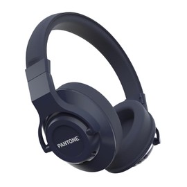 Pantone Celly Linea Wireless Headphones, Bluetooth 5.0 Technology with Active Noise Cancellation, Padded Ear Cups and Adjustable Headband, 16 Hours Music Playback, Navy