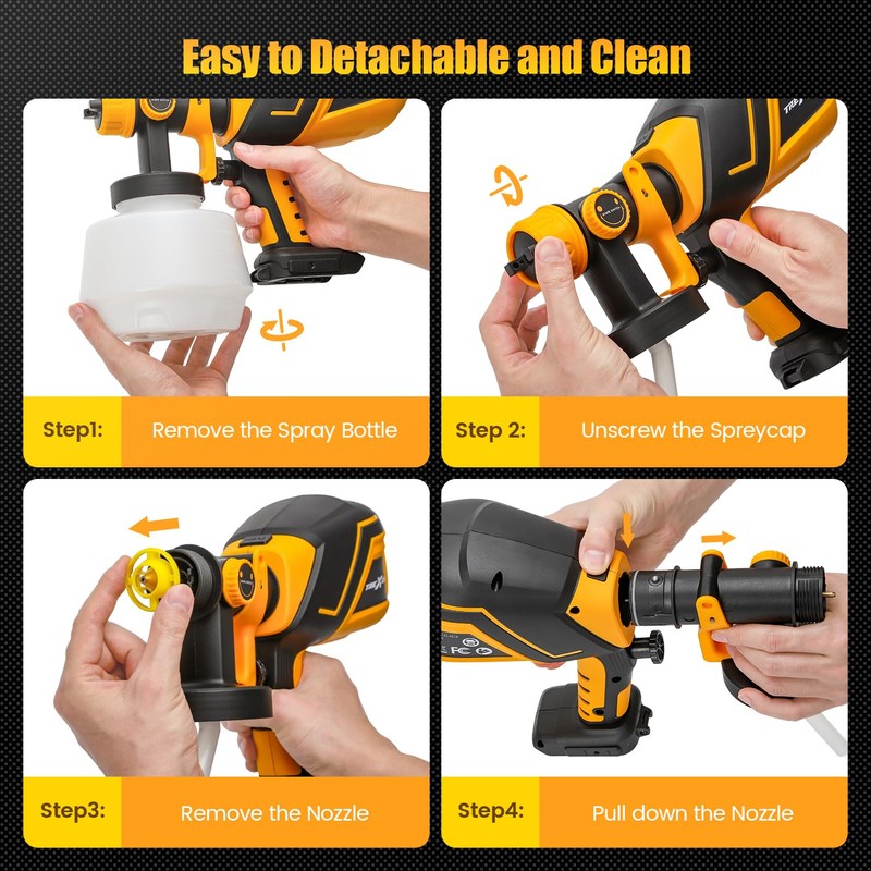 Cordless Paint Sprayer for Dw 20V MAX Battery, Electric Paint
