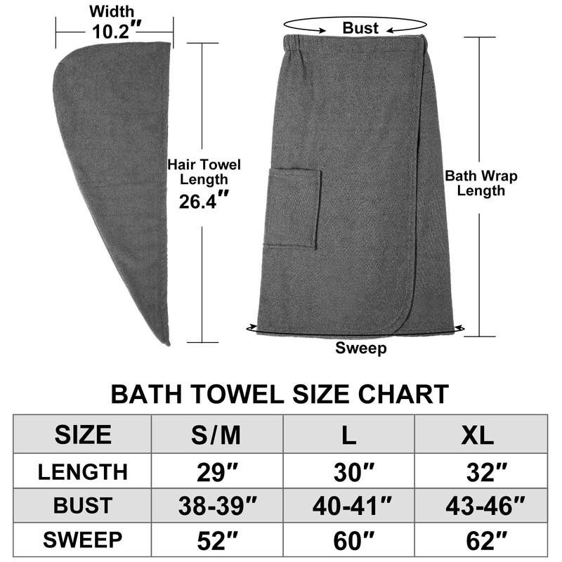 ROSYLINE Bath Towel for Women Towel Wrap with Hair Drying&Adjustable