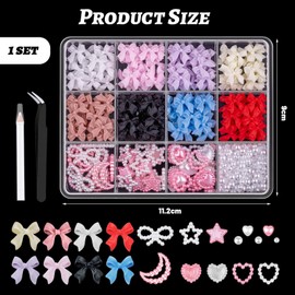 AstraGlam Butterfly Nail Art Charms Set - Colourful Nails Glitter Stones, Nail Charms, Nails 3D, Nail Design Accessories, Nail Charms for Creative Nail Art