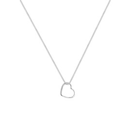 Elli Women's Silver Xilion Cut Necklace with Pendant of Length 45 cm