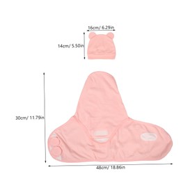 Hohopeti 1 Set Newborn with Hat Soft Breathable Swaddle for Months for Wrapping and Comforting Your During Sleep