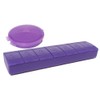 Tupperware 7 Day Pill Keeper Divided Organizer Round Clamshell Purple