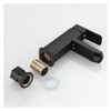 CUZRSIEYI Basin Faucet Black Cold and Hot Water Mixer Bathroom