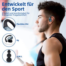 HolaDream 2022 Bluetooth 5.3 Sports Headphones Wireless Bluetooth with 78 Hours Playback Time, IPX7 Waterproof Headphones with LED Display, HiFi Stereo Headphones for Sports