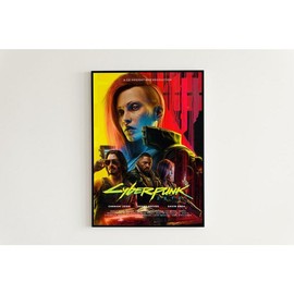Cyberpunk 2077 Poster Print, Cyberpunk, Phantom Liberty, Keanu Reeves, Idris Elba, Wall Decor, Gaming poster print, gift for gamer - Color: Poster, size: 8x12 inch (20cm x 30cm)