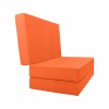 Danfuton Twin Orange Trifold Foam Bed, Shikibuton, Portable Ottoman Mat