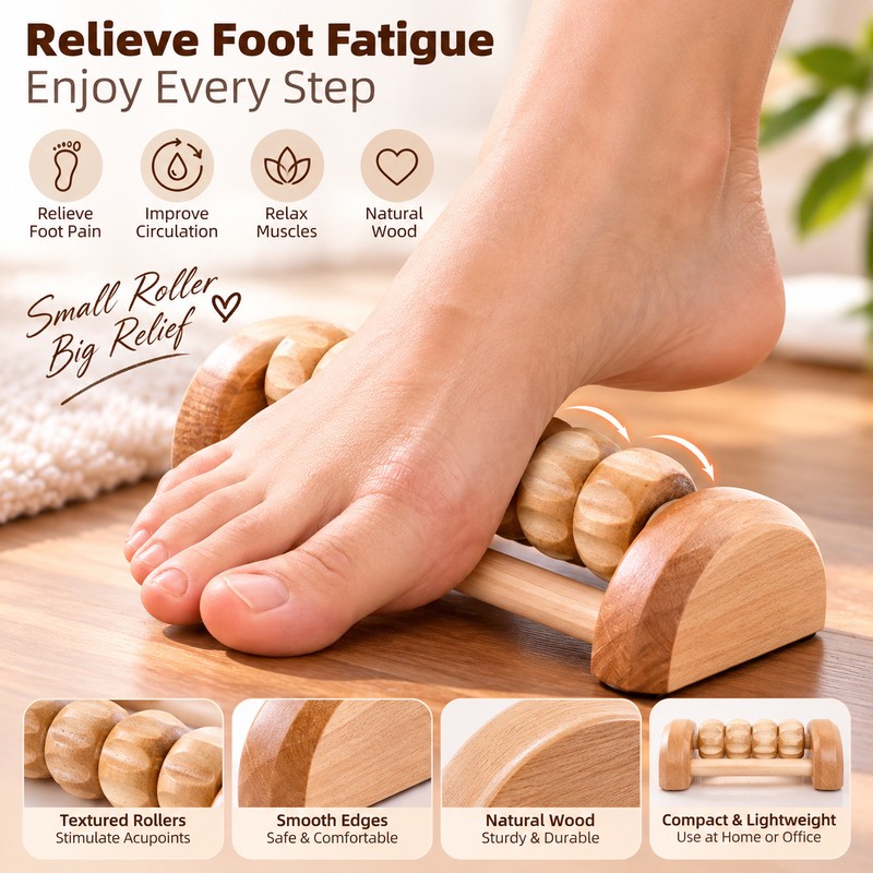 Foot Reflexology Roller, Handheld Foot Massager, Manual Foot Massage, Relaxation