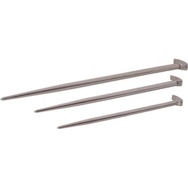 Gray Tools 73923-3 Piece Rolling Head Pry Bar Set Nickel Plated Finish, North-American Made