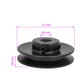 Befenybay AK32-5/8 Bore Single Groove Web Washer, 3.2" OD, 5/8" Bore, V-belt Pulley, Cast Iron