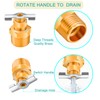 Evangenial 1/2'' RV Water Heater Replacement Drain Valve,Upgraded Durable Brass
