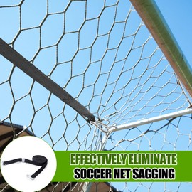 Sonwyoung 2 Pcs Soccer Goal Net Support Straps Heavy Duty Nylon Straps with Strap Loops for 24 ft Goal, Prevent Net Sagging, Easy Setup for Training, Games, Backyard Use