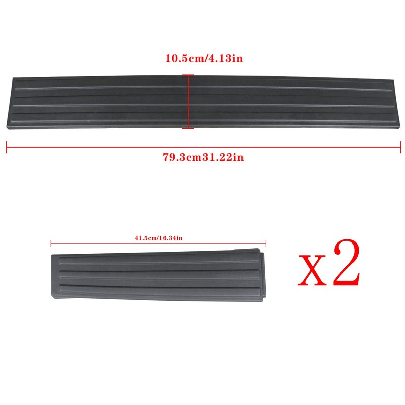munirater 3PCS Tailgate Flex Flexible Step Protector Trim Molding Cap