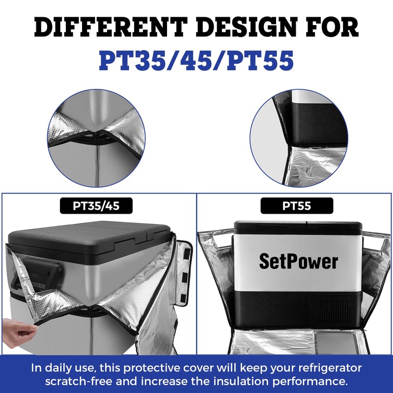 Setpower 55L Insulated Protective Cover for PT55 Car Fridge,12 Volt