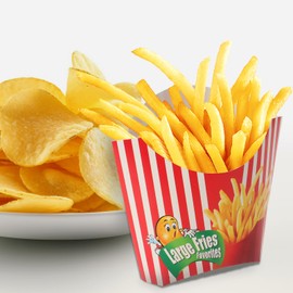 Cabilock 100Pcs Paper Food Box Disposable Snack Holder French Fry Box Holders Cups for Home Shop