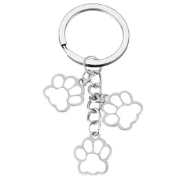 PLwelth Dog Claw Keychain Dog Memorial Keyring for Women Men Boys Girls Dog Loss Sympathy Gifts for Dog Lovers Friends Cute Keychain for Car Backpack Gifts for Mother’s Day Birthday Christmas(White)