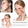Viseng Half Frame Reading Glasses for Women Men Slim Half