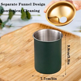 Car Ashtray with Lid, Portable Smell Proof Self-Extinguishing Auto Ashtray, Detachable Smokeless for Car Cup Holder, Stainless Steel Windproof Butt Bucket Ash Tray for Outdoor Travel Home Office