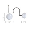 Creative Scents White Shower Curtain Hooks - Set of 12