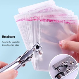 Hole Punch, 7mm Single Hole Puncher for Plastic Bag OPP Bag PVC Bag Paper Cardboard Photos