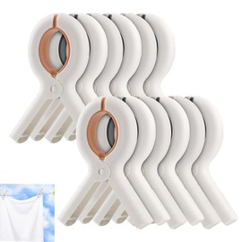 Pack of 12 Towel Clips for Beach Loungers, Large Clothes Pegs, Strong Beach Towel Clips, Windproof Bath Towel Clips, for Daily Laundry, Beach Towel, Bath Towel, Bed Linen and Thick Clothing