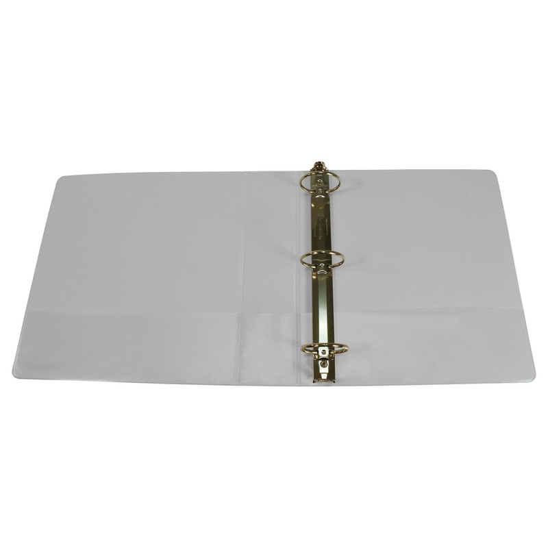 School Smart Polypropylene Round Ring View Binder, 2 Inches, White