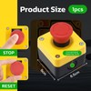 Lotbun 110V ~ 400V Emergency Stop Switch, Waterproof Index IP65,