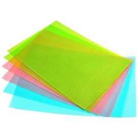 YoungRich 6 Pack Fridge Pads Refrigerator Mats Shelves Drawer Table Mats Multifunctional Anti-Bacterial Anti-fouling Anti-Oil Anti-Freeze Waterproof Moistureproof Blue Green Pink