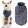 Gooby 72116-WGRY-M Fleece Dog Vest with Zip, Grey, Medium
